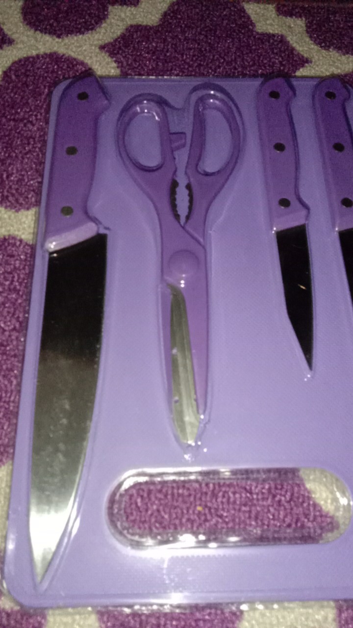 (hoko) Pisau Set Talenan 5 In 1 Stainless / Set Pisau Gunting Talenan Dapur / Knife Set 5in1