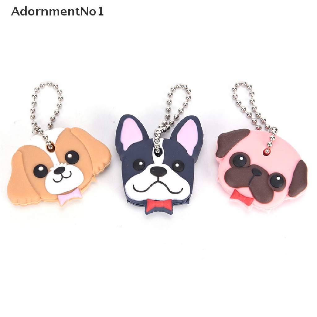 (AdornmentNo1) Gantungan Kunci Bentuk Anjing / Kucing / Kelinci Bahan Silikon PVC