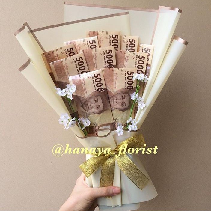 Bouquet money | buket uang | buket hadiah pecahan 5000 rupiah (TERMASUK JUMLAH UANG)