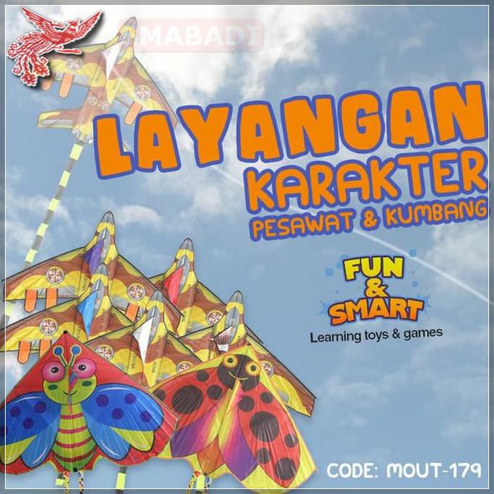 COD - MAINAN TRADISIONAL LAYANG KARAKTER PESAWAT DAN KUMBANG BESAR(MOUT-179) - FCO