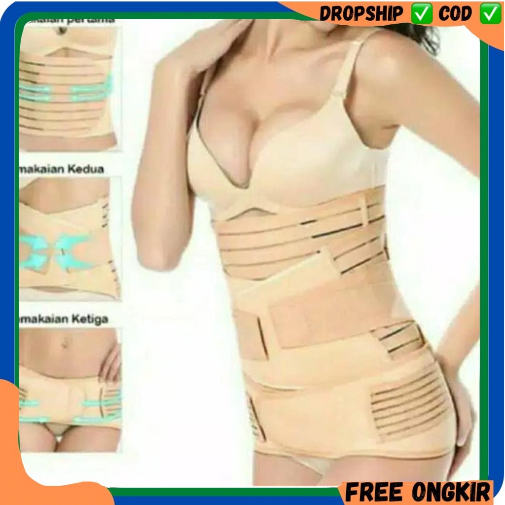 Stagen Melahirkan 3in1/korset ibu melahirkan bengkung 3in1