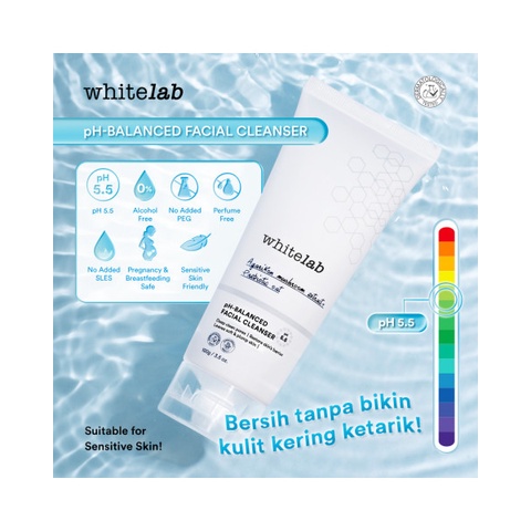 [BPOM] WHITELAB pH-Balanced Facial Cleanser 100gr