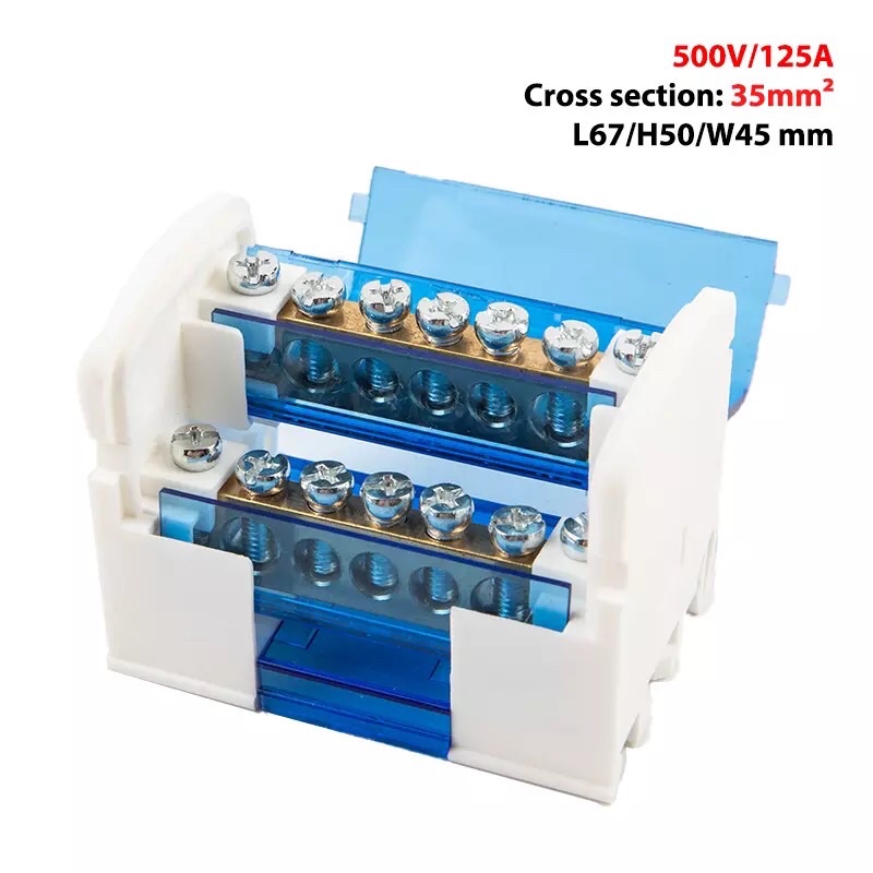 Konektor WKH207 125A 500V Distribution Box DIN Rail Terminal Block JUNCTION BOX