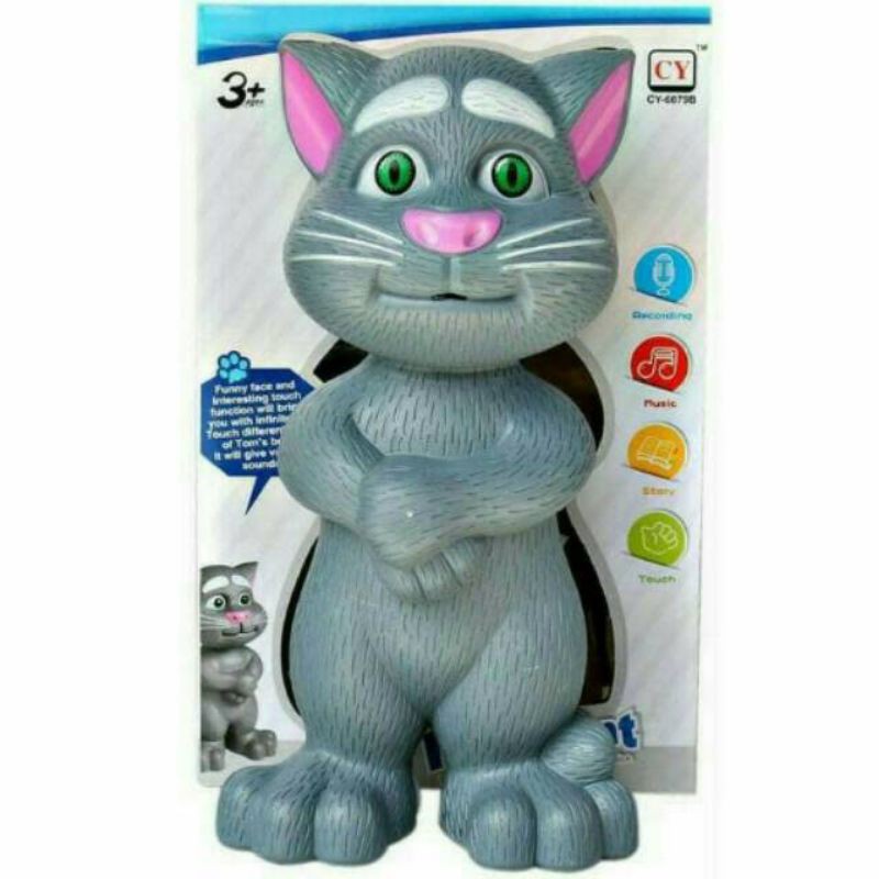 BONEKA TOMKET BISA MEREKAM SUARA DAN NYANYI DENGAN BAHASA INDONESIA~EDUKASI ANAK~MAINAN KUCING