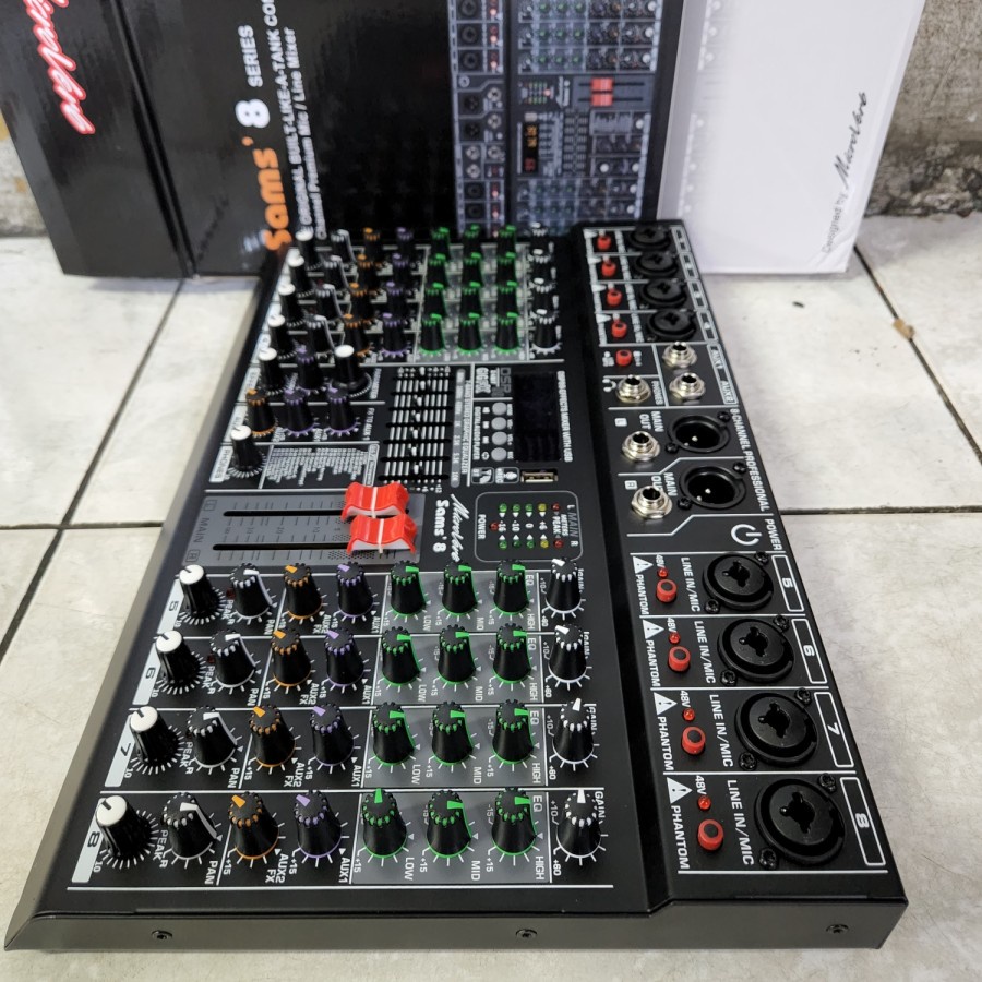 MIXER AUDIO MICROVERB SAMS8 / SAMS 8 8CH USB BLUETOOTH SOUNDCARD