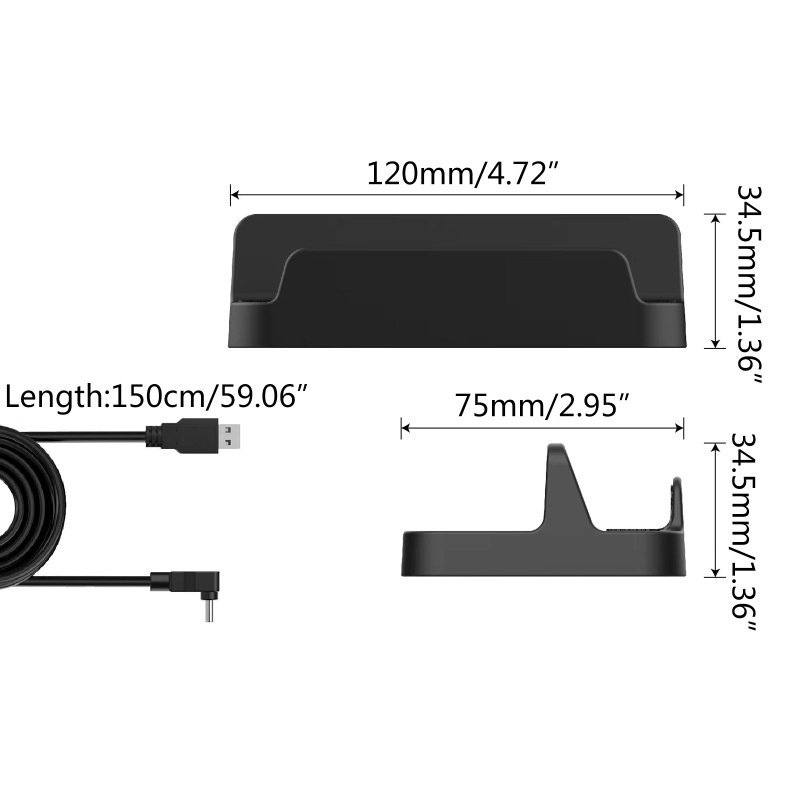 Btsg Display Bracket Holder Base Stand Dengan Kabel Charger USB C 1.5m Untuk Tablet Saklar