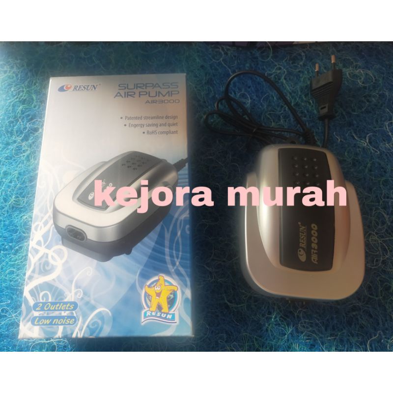 RESUN AIR3000 AIR 3000 SURPASS AIR PUMP POMPA UDARA AERATOR AQUARIUM - AERATOR KOLAM AQUARIUM