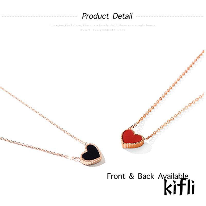 Kalung Bahan Titanium Steel Gaya Retro Untuk Hari Valentine