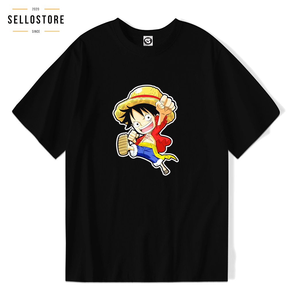 Kaos One Piece Baju Anime Kaos LUFFY CHIBI Edisi Negeri Wano Original Clothing Premium T shirt Pria 