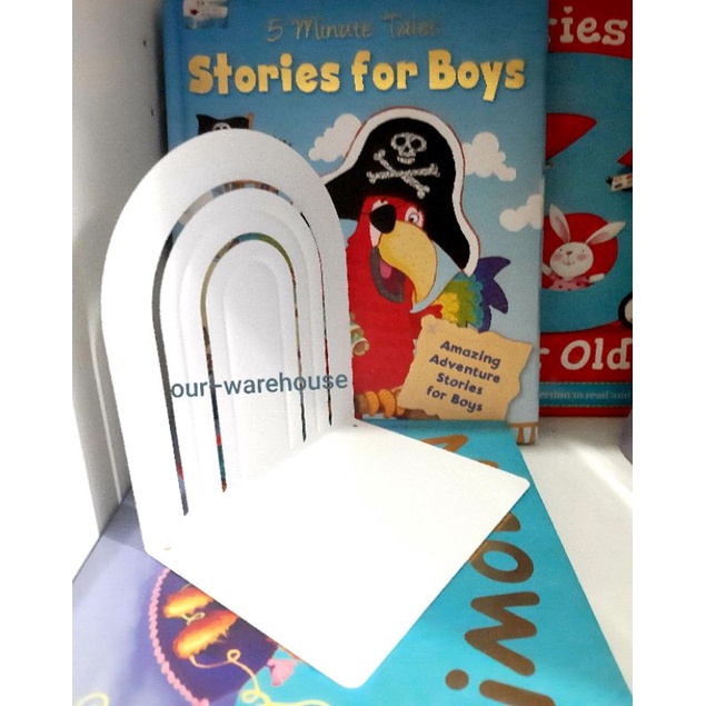 

HOSSLA Pembatas Buku Penahan Buku Penahan Buku Book End Putih