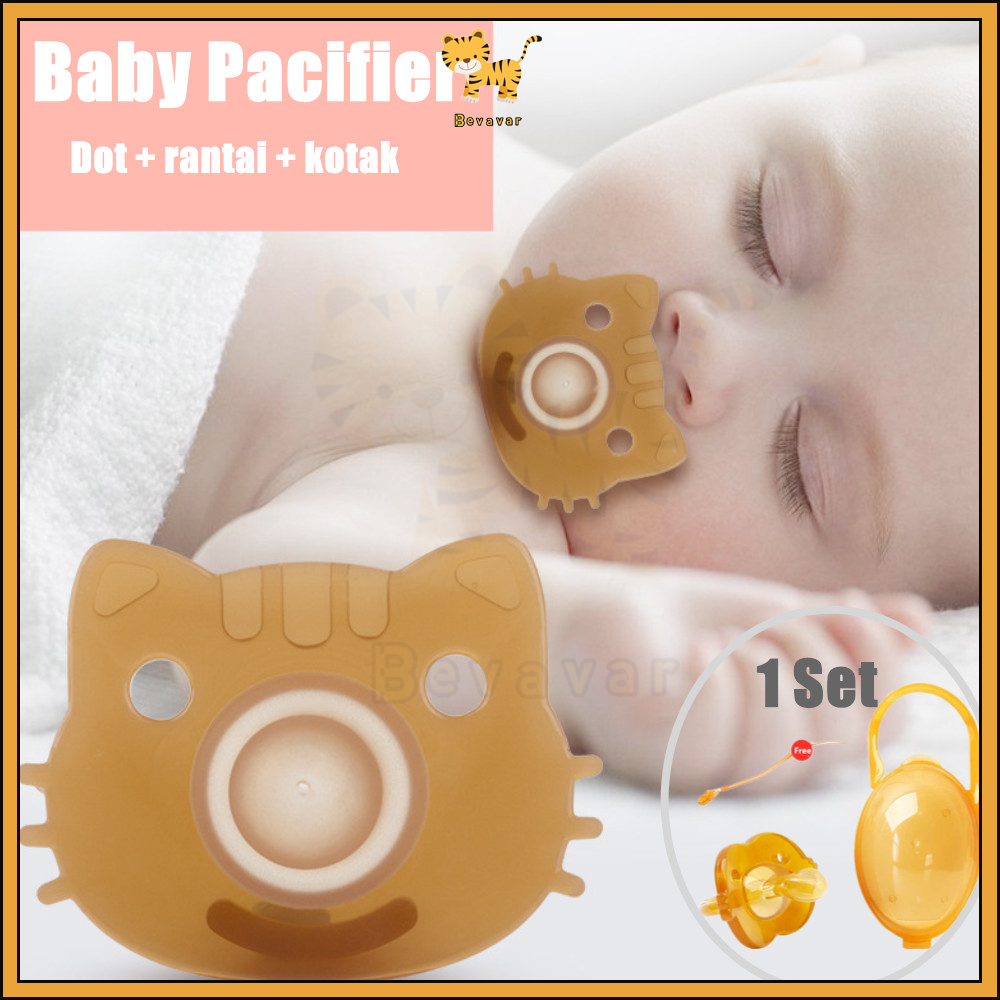 ID Bevavar Dot Empeng Bayi Newborn empeng bayi silikon lembut dan Kotak 0-6 bulan