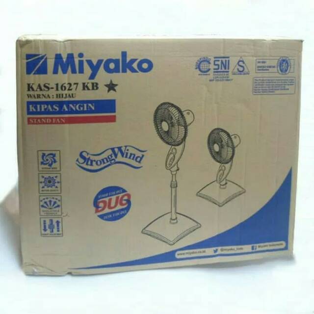 Kipas Miyako KAS 1627 KB / Stand &amp; Desk Fan 2in1 16&quot;