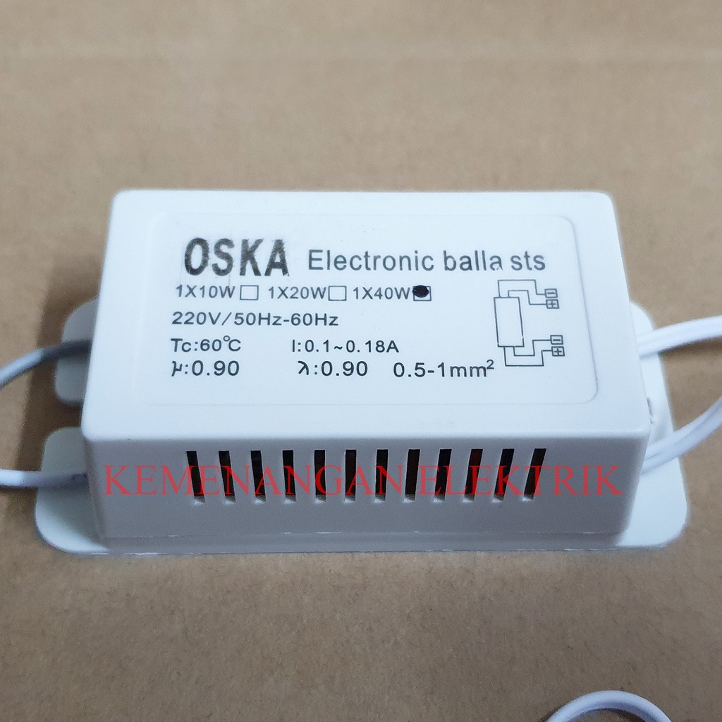 OSKA ELECTRONIC BALLAST LAMPU NEON TL T8 / TRAFO ELEKTRONIK 1x40W 220V 40W 40 W 40WATT 40 WATT