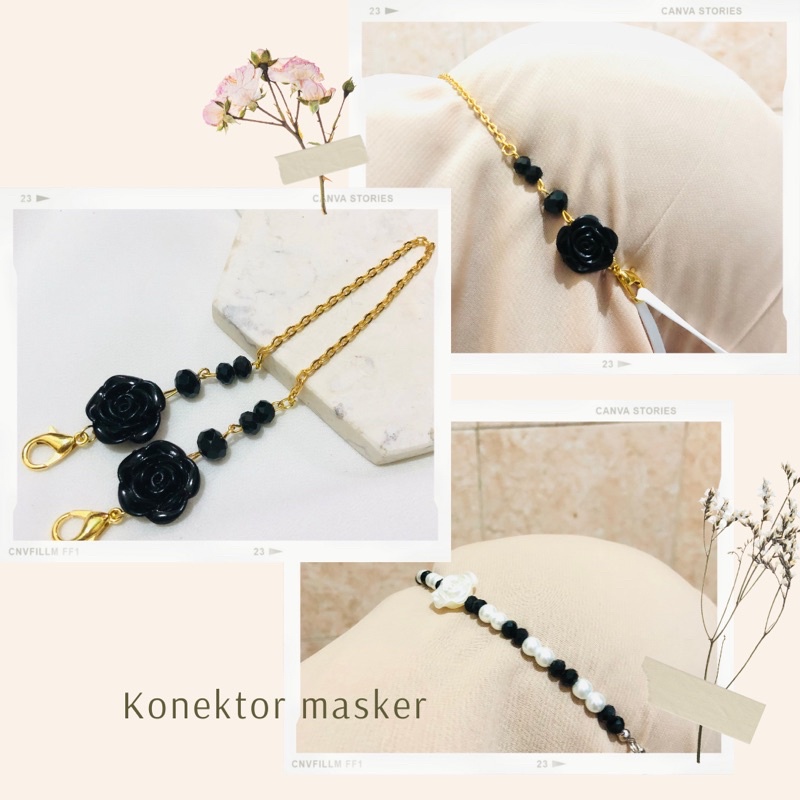konektor masker mawar , konektor masker rantai, konektor masker murah