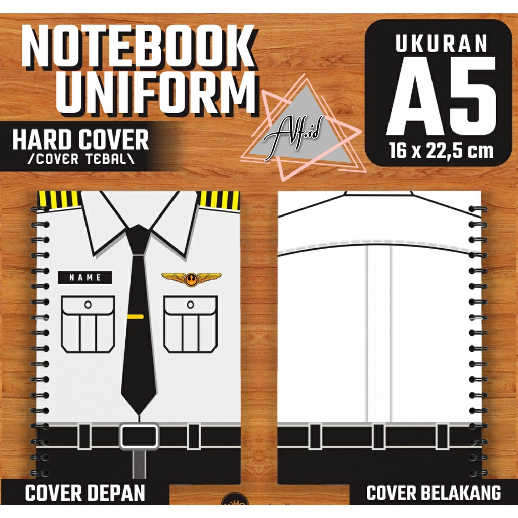 

Notebook Jilid Kawat Spiral A5 Custom Pilot&Paskibra Kertas HVS / Hardcover / 60 lembar / Bergaris
