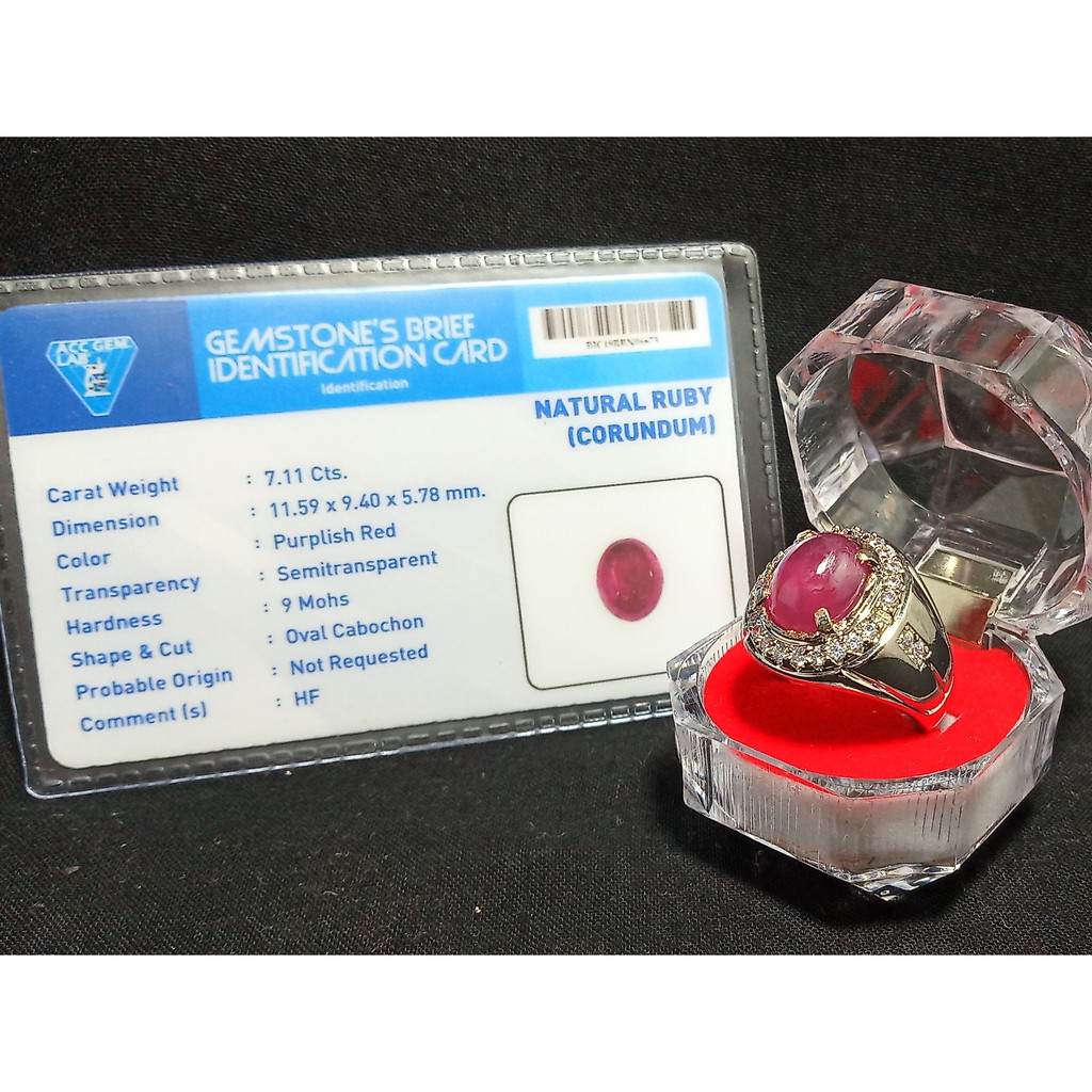 BATU PERMATA RUBY ASLI NATURAL ORIGINAL MADAGASCAR DILENGKAPI DENGAN MEMO LAB