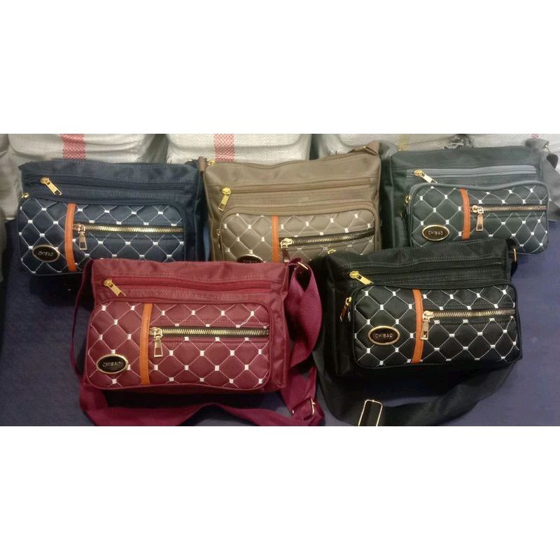 Tas Selempang Cibao Bordir 3 Ruang / Tas Selmpang Wanita Cibao / Tas Bahu Wanita 3 ruang