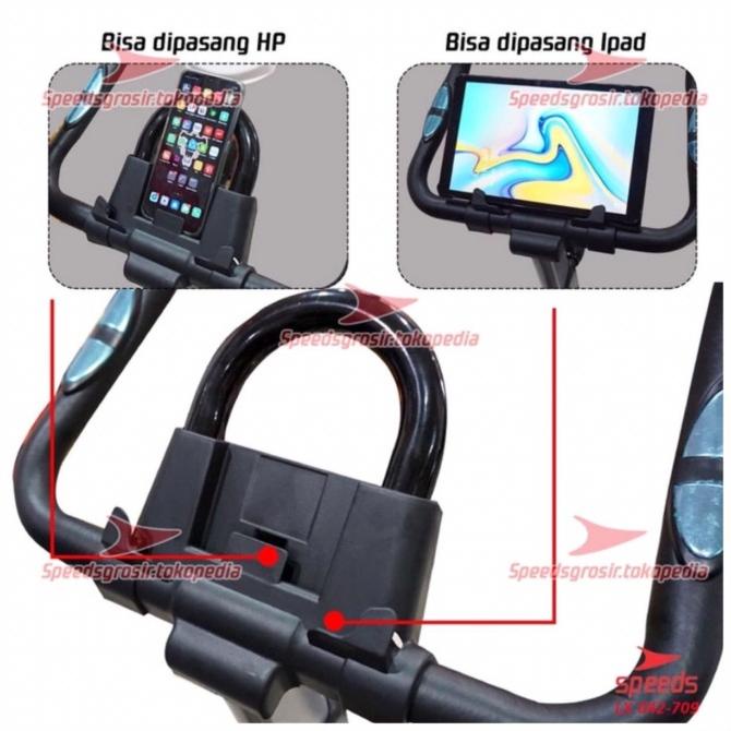 Khusus Gosend Sepeda Statis Spinning Bike Alat Gym Speeds 709A New(Set
