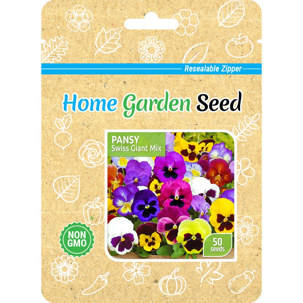 Benih Pansy - Swiss Giant Mix - Home Garden Seed