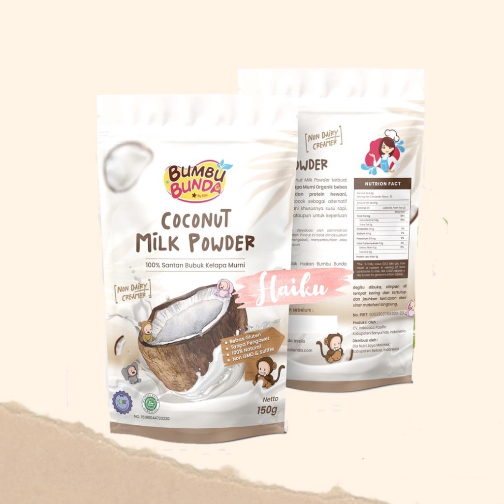 

Bumbu Bunda Elia - Coconut Milk Powder / Santan MPASI / Santan Anak / BB Booster MPASI / Santan Organik / Lemak MPASI