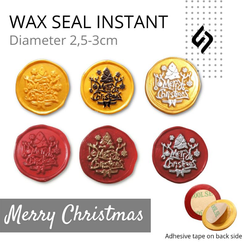 

Wax Seal Stamp Instant Merry Christmas D:2,5-3cm Wax Stamp wax coin wax seal stamp sticker Undangan Amplop Kado Souvenir Hampers Parcel