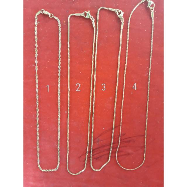 Kalung Anak Kecil Warna Kuning Besi Putih Asli Ternate