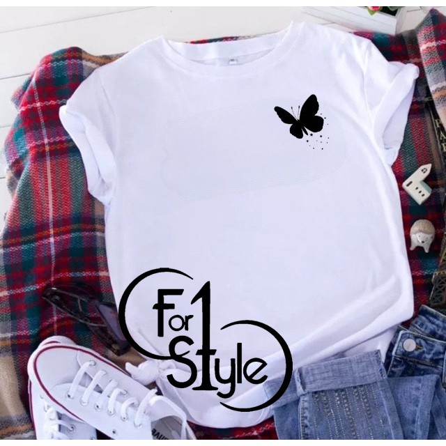 KAOS WANITA KUPU-KUPU TSHIRT BUTTERFLY