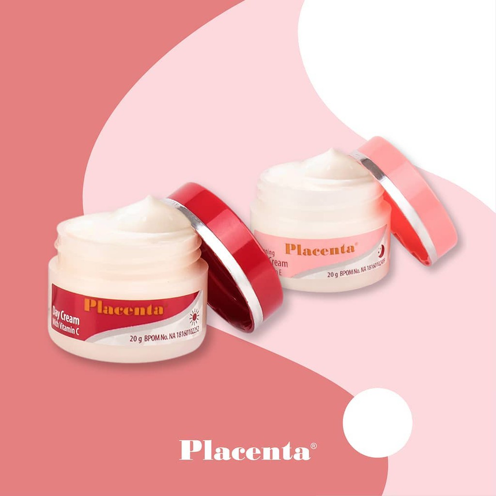 ⭐BAGUS⭐ PLACENTA DAY / NIGHT CREAM 20gr | Krim Siang / Malam