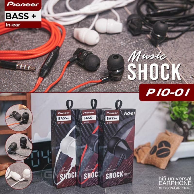 HF HEADSET/EARPHONE PIOENER PI0-01 SPORT SHOCK SUPER BASS++