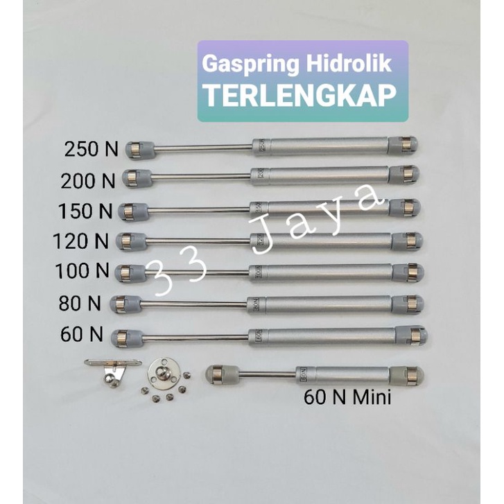 Gaspring Hidrolik Furniture /Jok Hidrolik Motor 60N 60N Mini 80N 100N 100N Huben 120N 150N 200N 250N