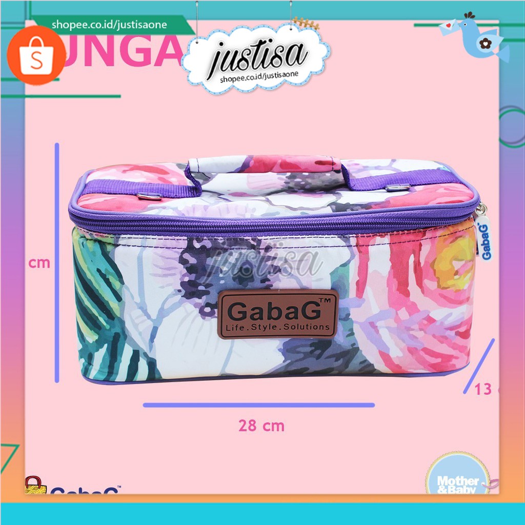 Promo !! Gabag Cooler Bag Single Infinite Bunga Tas Penyimpan Asi Bayi