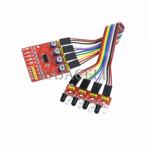 4 Channel IR Sensor Detector Tracking Line Robot