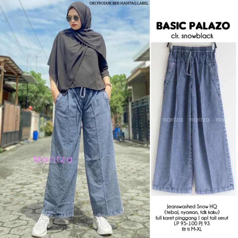 BASIC PALAZO BY MARITZA (CELANA KULOT JEANS WANITA) Celana jeans muslimah modern rekomended