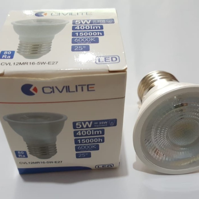 LAMPU LED SOROT MODEL MR 16 5W E27 CIVILITE PUTIH