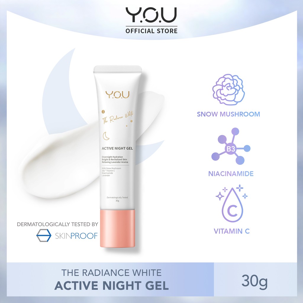 YOU The Radiance White Bright Night+SERUM Care Bundle FREE SIMPLY BRIGHT FACIAL SCRUB