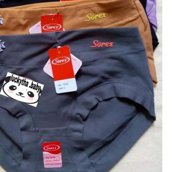 (6pcs) cd sorex 1232 M.L.EL,QL / CD WANITA SOREX / CElana dalam sorex 1232 / underwear sorex
