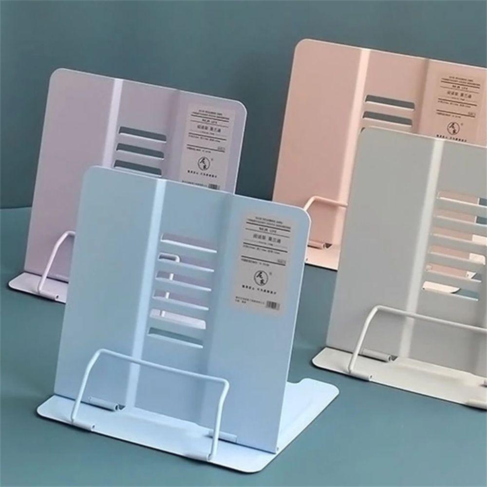 [Elegan] Bookends Metal Multi-Fungsi Meja Organizer Aksesoris Meja Dukungan Membaca Istirahat Tempat Buku