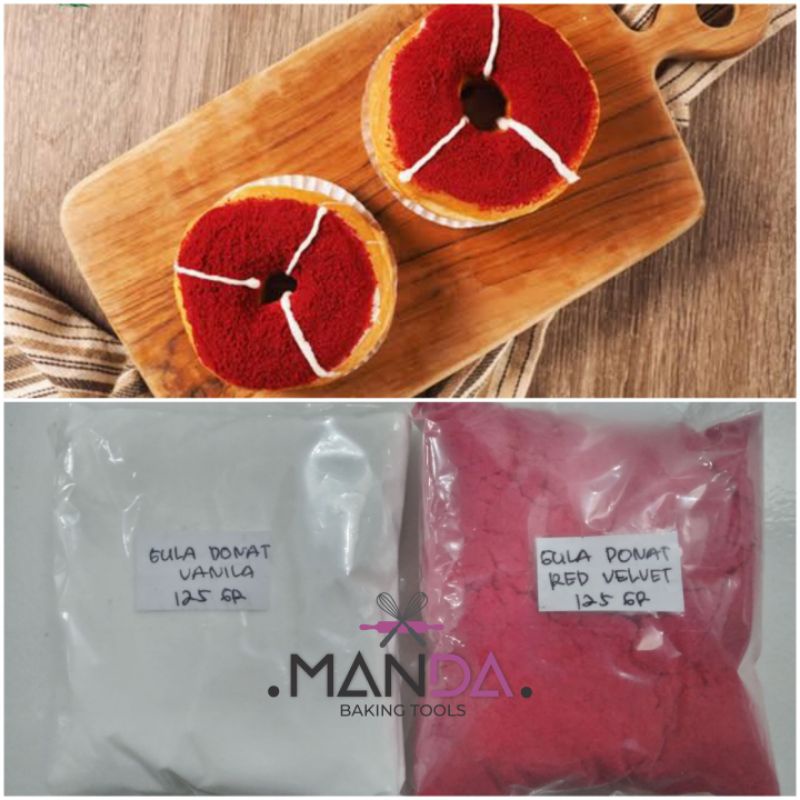 

Gula donat tabur rasa redvelvet dan vanila 250 gr