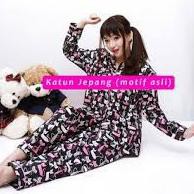 ♜ alvin.store BAJU TIDUR PIYAMA / PAJAMAS DEWASA PP BLACKCAT - KATUN JPG/FIT TO XL ●