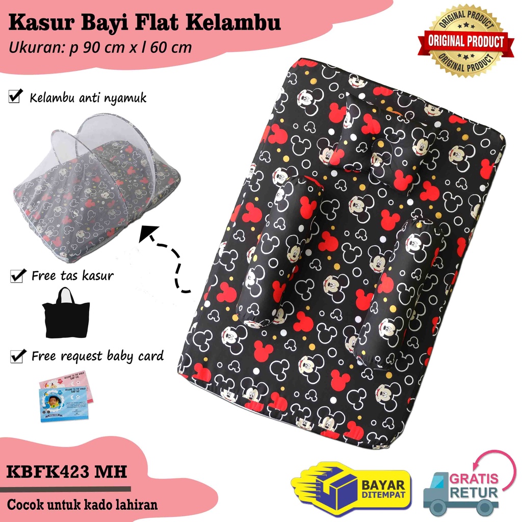 Kasur Bayi Flat Paket Perlengkapan Bayi Baby Gift Set Kado Lahiran Tempat Tidur Baby-KBFK423MH