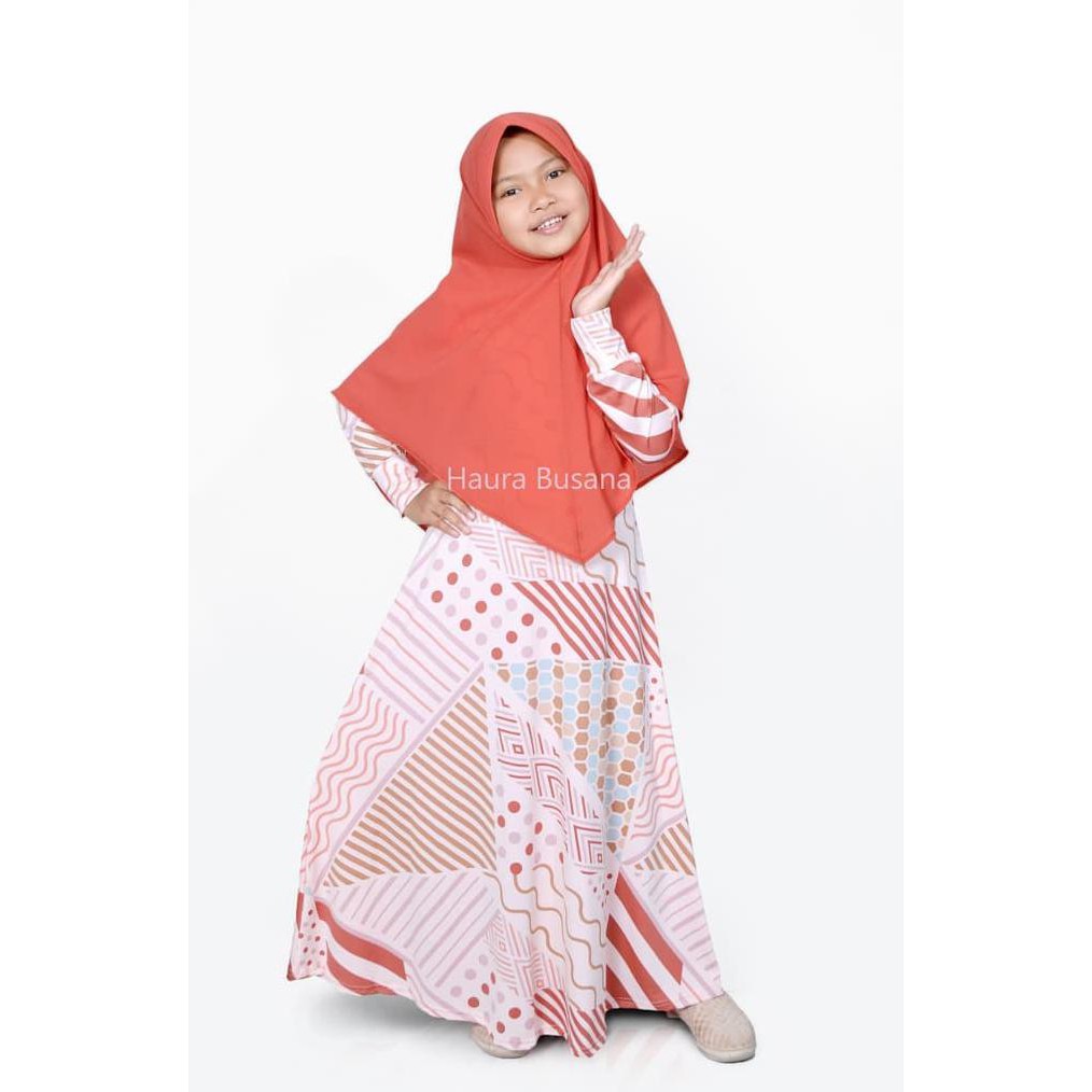 r8j6 sale baju gamis anak perempuan syari warna merah bata - merah bata, s 34y1