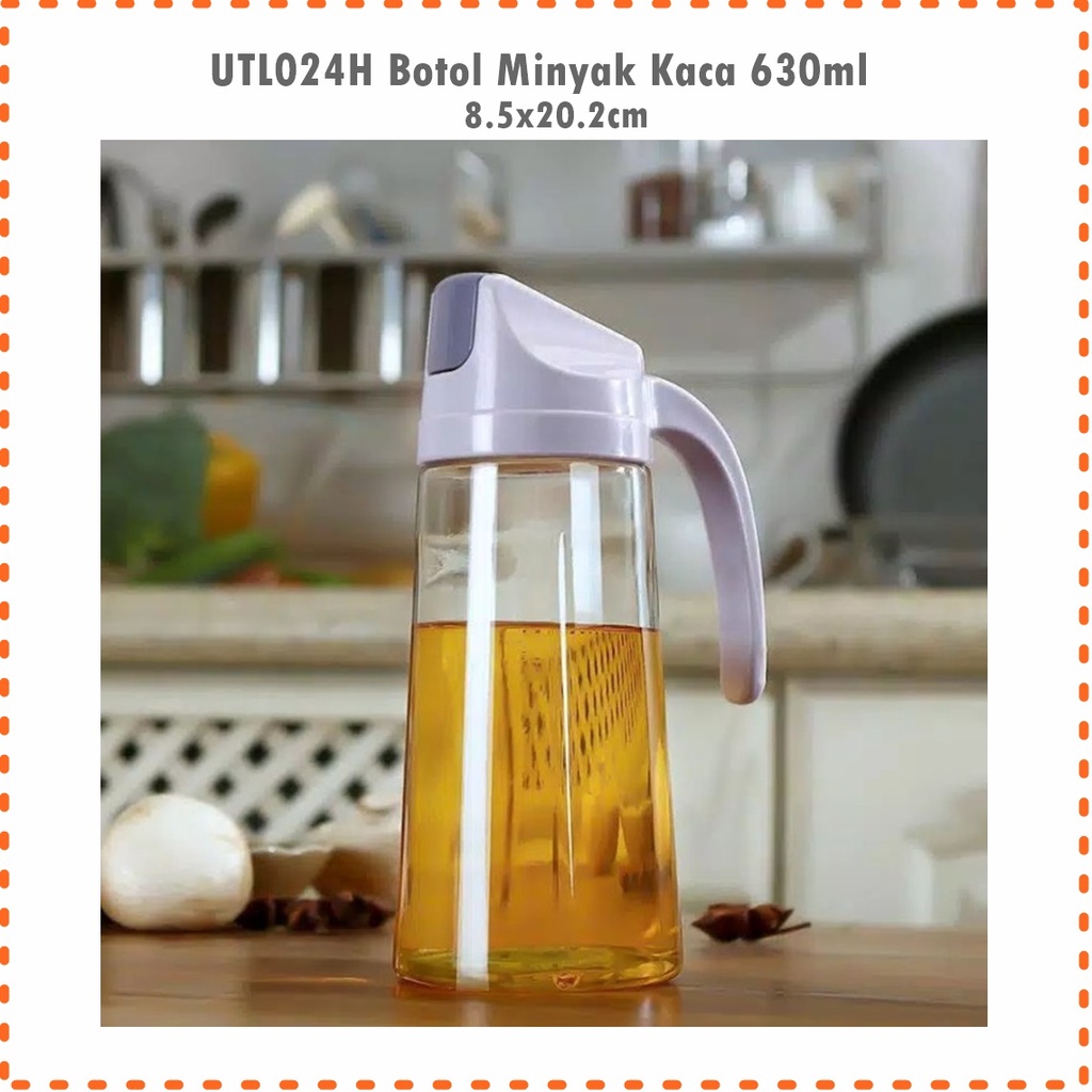 UTL024H Botol Minyak/Botol Kecap Kaca 630ml