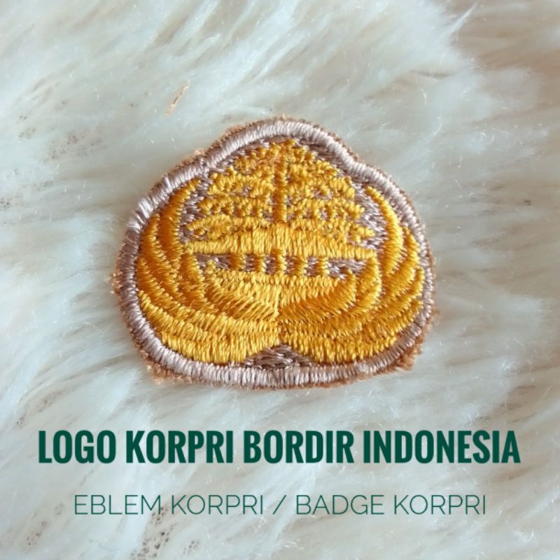 logo bordir korpri badge korpri eblem korpri murah