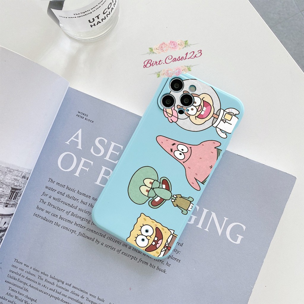 CASE CASING SOFTCASE SILIKON MACARON PELINDUNG KAMERA SPONGEBOB OPPO VIVO SAMSUNG XIAOMI REALME IPHONE ALL TYPE BC6023