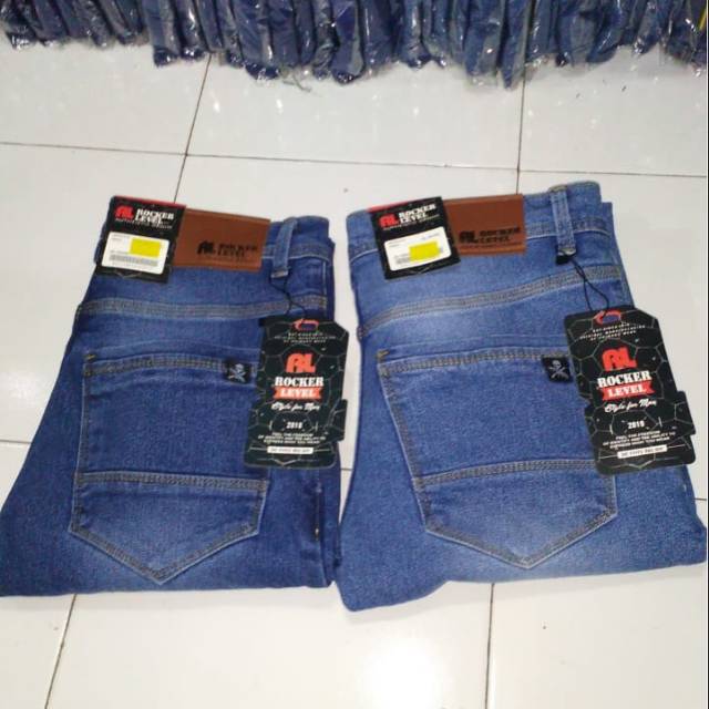 Celana Jeans Panjang Denim Pria Jumbo Standar Fit Jeans Big Size Pria