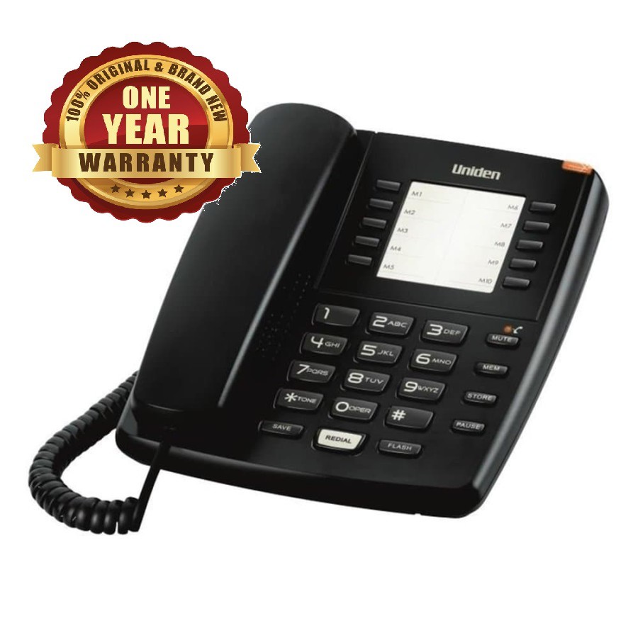 Uniden Single Line Telephone AS7201 / Telepon Rumah / Telepon Kantor