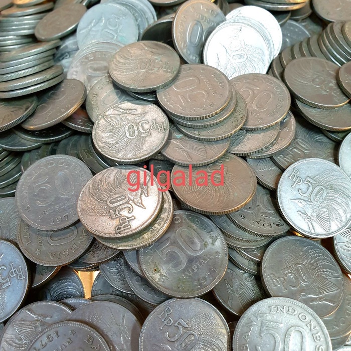 KUNO-UANG- KOIN KUNO 50 RUPIAH 1971 CENDRAWASIH BEKAS PAKAI KOIN MAHAR -UANG-KUNO.
