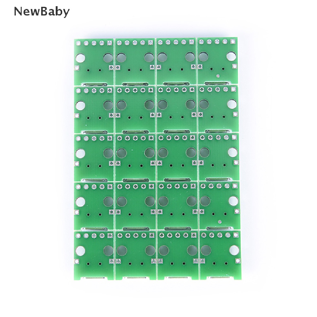 20pcs Papan Modul adapter Konektor micro usb Ke DIP 2.54mm female 5-pin