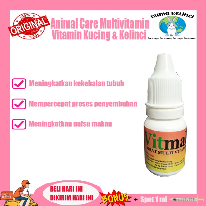 Vitamin Kucing Kelinci Vitamal 10 Ml Penambah Nafsu Makan