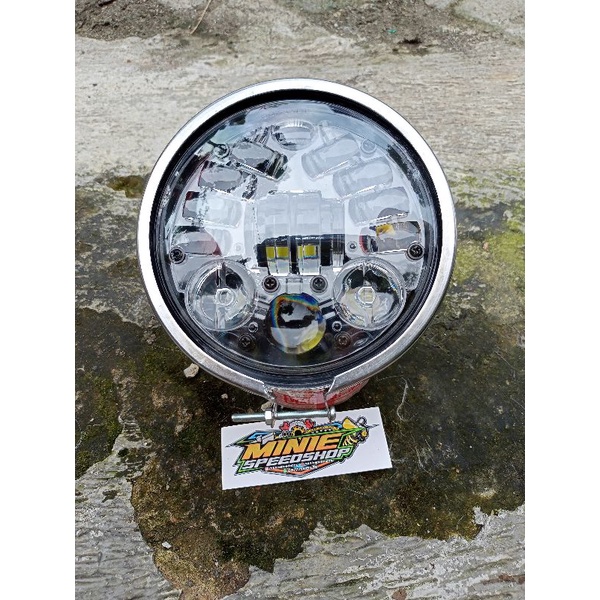 LAMPU DAYMAKER CB 100 CB125 5,75INCH SET BATOK L2G CHROME